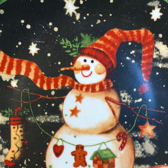 Festive Snowman Holiday Plate - Picture 2 of 4